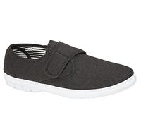 Kevin Shoe Tree - Mocasines casuales de lona para hombre, talla 6-12, gris oscuro, 39 1/3 EU