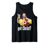 Kevin Smith View Askewniverse Buddy Christ Got Finger Guns Camiseta sin Mangas, Hombre, Negro, S