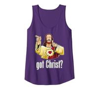 Kevin Smith View Askewniverse Buddy Christ Got Finger Guns Camiseta sin Mangas, Mujer, Morado, XL