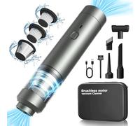 Kevsuvqin 4-IN-1 Aspirador de Mano Potente sin Escobillas, 23000PA Aspirador Coche Potente sin Cable, 2 Niveles Ajustables, Mini Aspiradora de Mano para Aire Comprimido Limpieza PC