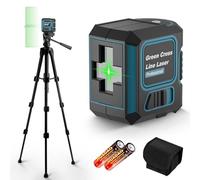 Kevsuvqin Nivel Laser con Tripode, Nivel Laser Autonivelante 360 Grados, Resistente al Agua IP54 y Brillo Ajustable, LaSer Verde, NiVel LaSer 360 para Obras y Diseño de Interiores (con 2 Pilas AA)