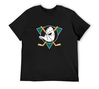 Kewa Mighty Ducks Anaheim - Camiseta para hombre, diseño con impresión gráfica, color negro, Negro , XXL
