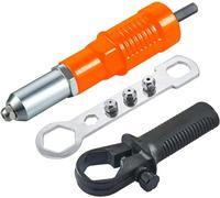 KEWAYO Kit de adaptador de taladro eléctrico remachador - Herramienta de alimentación eléctrica para remaches con inserto de tuerca - Accesorio de remachado de mano