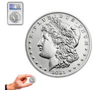 KEWEIYASW 2021 Morgan sǐlvēr Dollar 999% plata pura. Monedas sin circular