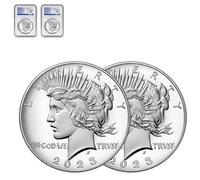 KEWEIYASW 2023 peace Silver Dollar999% plata pura. Monedas sin circular