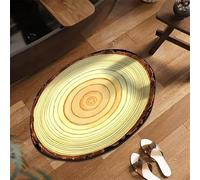 kewing Alfombra de baño de Tierra de diatomeas con patrón de Vetas de Madera Forma Irregular de Secado rápido Antideslizante y Absorbente de Agua para la bañera