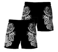 kewing Bañadores para Hombre, Pantalones Cortos de baño de Secado rápido con Estampado 3D de Viking Myth Warrior, Pantalones Cortos de Playa con cordón Sueltos