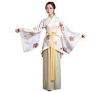 kewing Chino Tradicional Hanfu Vestido - Mujer Danza Clásica Etapa de Rendimiento Hada Falda Traje de Tang Disfraz