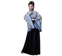 kewing Chino Tradicional Hanfu Vestido - Mujer Danza Clásica Etapa de Rendimiento Hada Falda Traje de Tang Disfraz