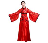 kewing Chino Tradicional Hanfu Vestido - Mujer Danza Clásica Etapa de Rendimiento Hada Falda Traje de Tang Disfraz
