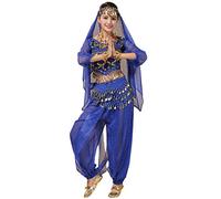 kewing Mujer Profesional Danza del Vientre Disfraz Bollywood Indio árabe Bailando Rendimiento Outfits Traje