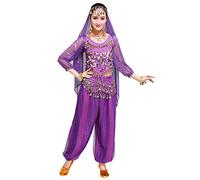 kewing Mujer Profesional Danza del Vientre Disfraz Bollywood Indio árabe Bailando Rendimiento Outfits Traje