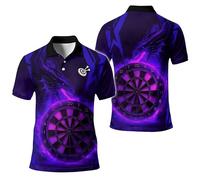 kewing Polo con diseño gráfico de dragón para Hombre Polo de Verano a la Moda Ropa Urbana Holgada Uniformes para Equipos