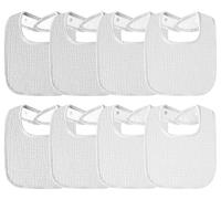 Kewlife gift Baberos Bebe de Muselina Para Bebé, Pañuelo Cuadrado Para el Cuello Del Bebé, Baberos Ajustables Para Niños y Niñas - 8 Paquetes