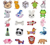 Kewmayer 21 Piezas Pegatinas Ropa Termoadhesivos Infantil, Parches de Ropa Patch Sticker, Ropa Gato Parches Animal, NiñOs Lindo Parche Bordado, para Decorar y Reparar Ropa, Pantalones