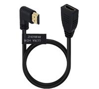 Kework - Cable HDMI ultra HD 8 K, ángulo recto de 90 grados, versión HDMI 2.1, macho a hembra, cable blindado de alta velocidad para Xbox TV, PS4, PS5, compatible con 8 K @ 60 Hz 4 K @ 120 Hz