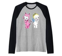 Kewpie Baby Angel Devil Querubines Camiseta Manga Raglan
