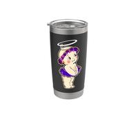 Kewpie Baby Angel Flower Girl Vaso térmico de acero inoxidable de doble pared