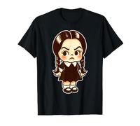 Kewpie Baby Colegiala Miércoles Camiseta gráfica económica, Hombre, Negro, L
