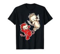 Kewpie Baby Devil Angel Querubines Camiseta gráfica económica, Hombre, Negro, L