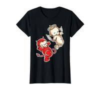 Kewpie Baby Devil Angel Querubines Camiseta gráfica económica, Mujer, Negro, XL