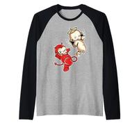 Kewpie Baby Devil Angel Querubines Camiseta Manga Raglan
