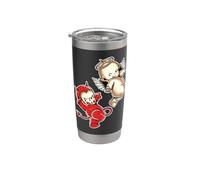 Kewpie Baby Devil Angel Querubines Vaso térmico de acero inoxidable de doble pared