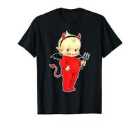 Kewpie Baby Devil Cute Camiseta gráfica económica, Hombre, Negro, XL