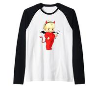 Kewpie Baby Devil Cute Camiseta Manga Raglan