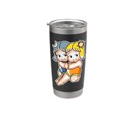 Kewpie Baby Gemini Zodiac Twins Sun Moon Vaso térmico de acero inoxidable de doble pared