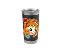 Kewpie Baby Hippy Flower Niño Pelirroja Groovy Girl Vaso térmico de acero inoxidable de doble pared