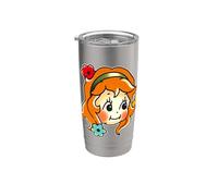 Kewpie Baby Hippy Flower Niño Pelirroja Groovy Girl Vaso térmico de acero inoxidable de doble pared