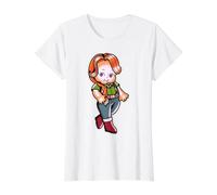 Kewpie Baby Linda Pelirroja Chica Camiseta gráfica económica, Mujer, Blanco, S