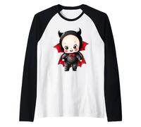 Kewpie Baby Lindo Vampiro Demon Devil Camiseta Manga Raglan