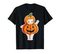 Kewpie Baby Pumpkin Chibi Camiseta gráfica económica, Hombre, Negro, L