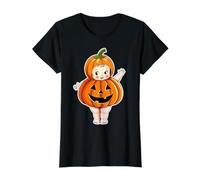 Kewpie Baby Pumpkin Chibi Camiseta gráfica económica, Mujer, Negro, XL
