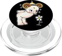 Kewpie Baby x Aries Zodiac Ram Flower PopSockets PopGrip para MagSafe