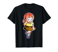 Kewpie Bebé Lindo Pelirroja Ojo Verde Chica Estu Camiseta gráfica económica, Hombre, Negro, M