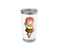Kewpie Bebé Lindo Pelirroja Ojo Verde Chica Estu Vaso térmico de acero inoxidable de doble pared