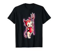 Kewpie - Disfraz de Diablo para niña Camiseta gráfica económica, Hombre, Negro, M
