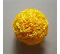 KEWPLW 15/20/25/30 cm Flores Artificiales Rosas Flores Bolas DIY Sala de Estar hogar jardín Fiesta decoración-Amarillo-diámetro 15 cm
