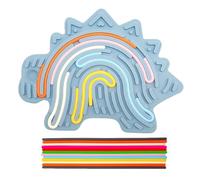 KEWUF 1 Pcs Sensory Activity Board Double Side Silicone Calm Down Fidget Toy, Silicona Stress Relief Toys,Colorful Sensory Toys para Viajes,Alivio de Ansiedad,Estrés,ADHD Autismo