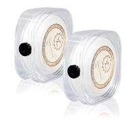 KEWUF 2 Cajas Hilo Elástico para Pulseras, Hilo Pulseras Con Caja Cuadrada, Hilo Pulseras Elástico, para Pulseras, Collares, Cuentas Y Fabricación De Joyas En Bricolaje (Blanco, 80 m/caja, 0,6 mm)