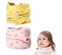 KEWUF 2 Pcs Braga Cuello para Niño Niña Bufanda Cuello Multifunción Transpirable para Otoño Primavera Braga Cuello Niño Bebé Bufanda Cuello Algodón - Elefante + Fresa