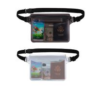 KEWUF 2 PCS riñonera impermeable, bolsa impermeable, Bolsa Impermeable, Riñonera Impermeable, Bolsa estanca Impermeable con Correa Ajustable para Deportes acuáticos, Playa, natación, Surf, etc