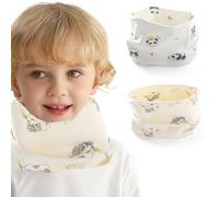 KEWUF 2 Piezas Braga cuello niño Bufanda Bebé Niños Niñas Pañuelo Cuello Bufanda de Algodón Infantil Calentador de Cuello Otoño Invierno Multipropósito a Prueba de Viento Cálido, Estilo 3
