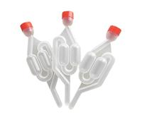 KEWUF 3 Unidades Tubo de Fermentación Airlock Esclusas con 3 Tapón de Goma de Plástico Válvula Antirretorno Desague Burbujeador,Esclusa para Secundaria de Cerveza Fermentada con Jugo Puro y Vino Tinto