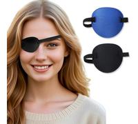 KEWUF 4 Pcs Ajustable Parche Ojo, Máscara de un Solo Ojo, Parche Ojo Estrabismo, para Ambliopía, Estrabismo, Corregido, Máscara de un Solo Ojo, Pirata Ajustable para Adultos y Niños