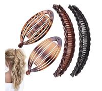 KEWUF 4 Pcs Banana Clip, banana clip, pinzas pelo mujer para el cabello de plátano, peines grandes vintage de plátano, Clip de cola de caballo, peine de cola de pez, Para mujeres y niñas