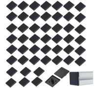 KEWUF 50 Piezas Perfil de Aluminio 3030 Terminal, Perfil de Aluminio 30x30, Terminal Perfil de Aluminio, Tapas Perfiles de Aluminio Plástico, Accesorios Perfiles de Aluminio (negro, 30 * 30 mm)